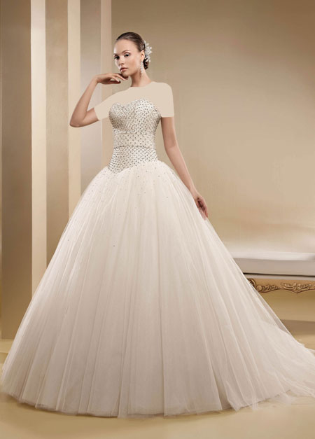 لباس عروس دامن پفی ،مدل لباس عروس پرنسسی 2014