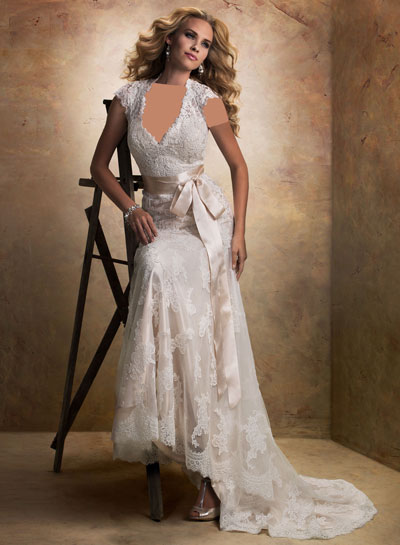 مدل لباس عروس رنگی
